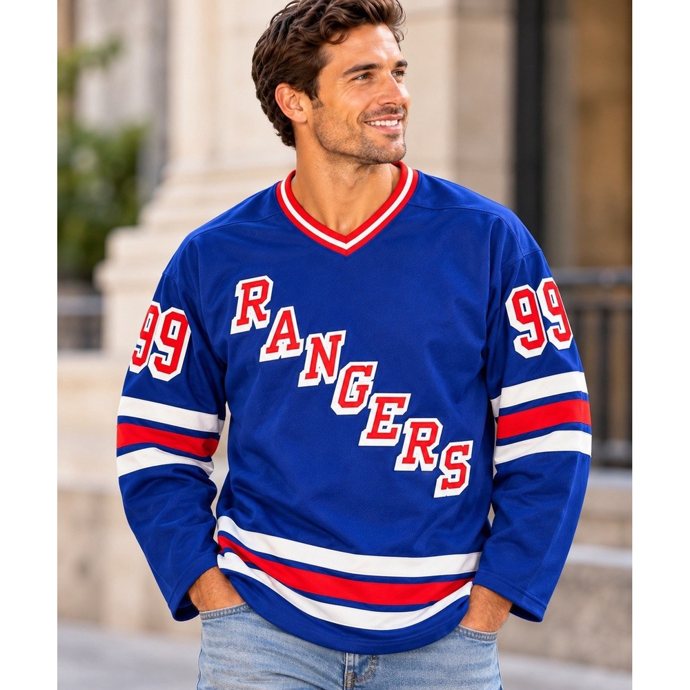 Vintage CCM Wayne Gretzky 99 New York Rangers Jersey XL Made in Canada NHL
